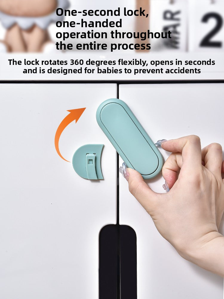 No-Drill Anti-Pinch Child Safety Lock for Babies, Drawer and Cabinet Door Protector