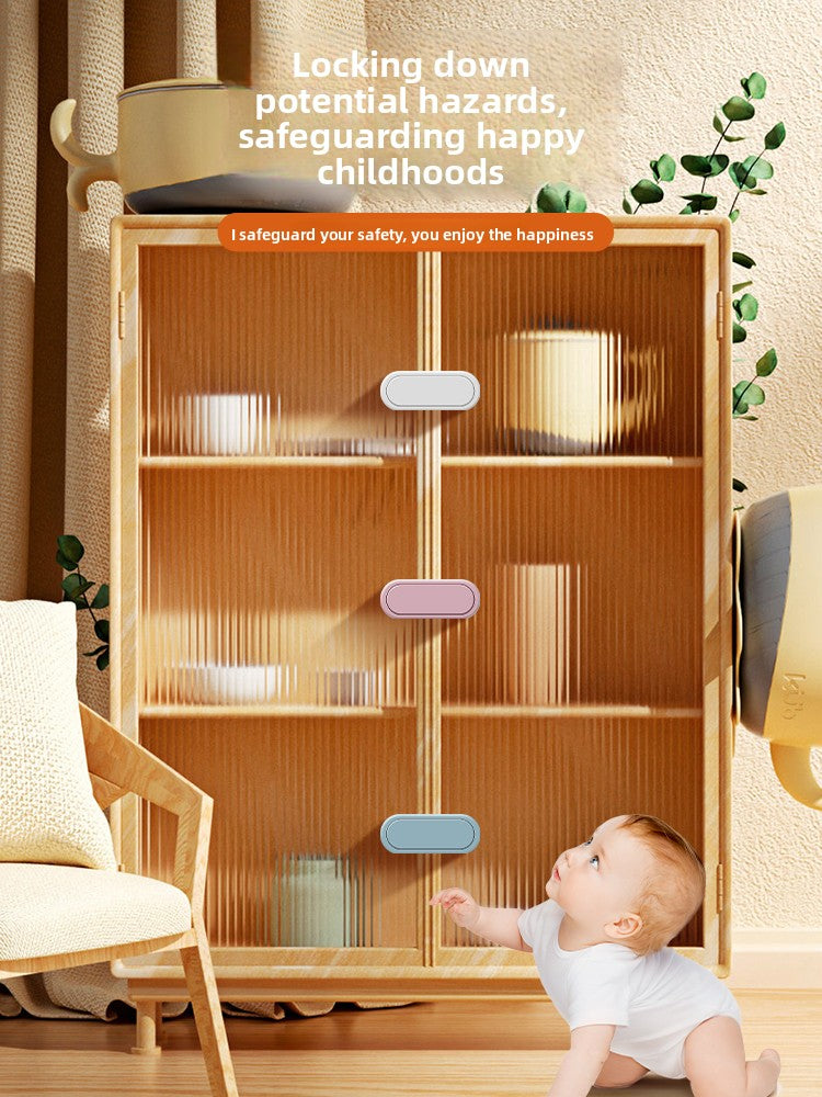 No-Drill Anti-Pinch Child Safety Lock for Babies, Drawer and Cabinet Door Protector
