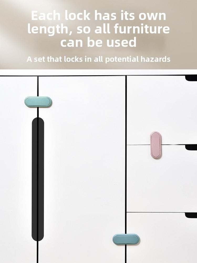 No-Drill Anti-Pinch Child Safety Lock for Babies, Drawer and Cabinet Door Protector